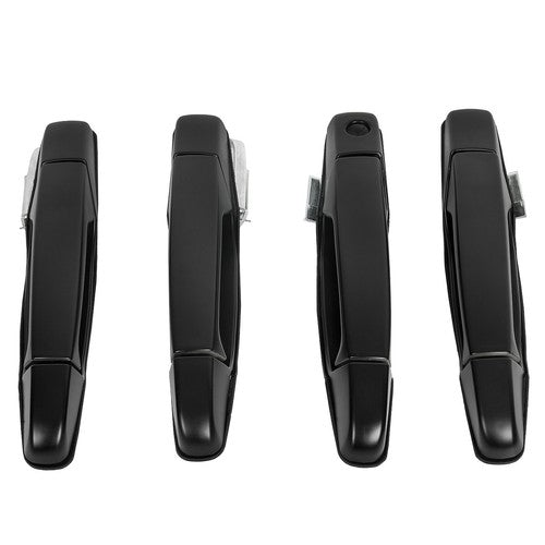 Solid Spare Front & Rear Set of 4 Door Handle Black For Chevy GMC Tahoe Yukon Sierra 2007-14