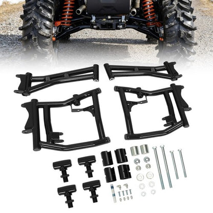 Solid Spare For 16+ Polaris General / 4 High Clearance 1.5" Offset Rear A-Arms Powder Coated