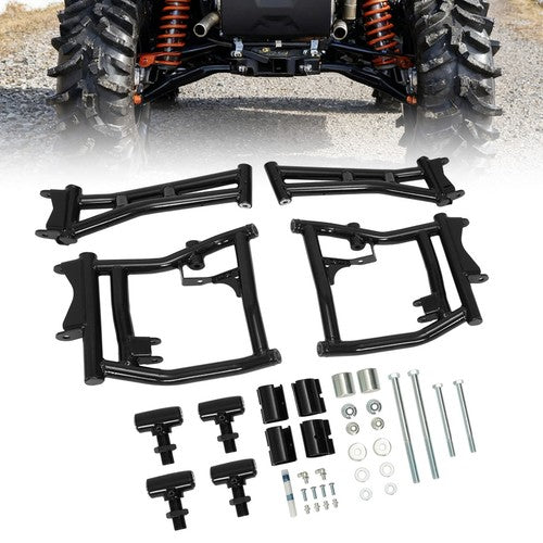 Solid Spare For 16+ Polaris General / 4 High Clearance 1.5" Offset Rear A-Arms Powder Coated