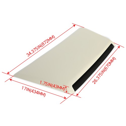 Solid Spare For 2014-2021 Toyota Tundra SR5 Crew Cab Front Hood Scoop Vent Bulge Kit White