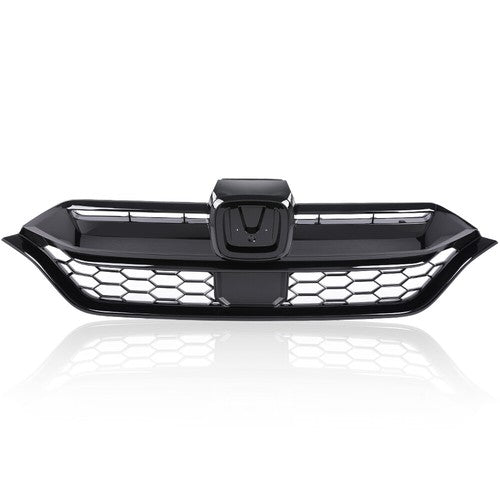 Solid Spare Fit For 2020-2022 Honda CR-V CRV BlackFront Bumper Upper Honeycomb Grille Grill