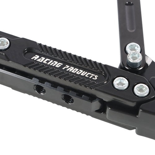Solid Spare Motorcycle CNC Aluminum Alloy Adjustable Kickstand Foot Side Stand Black
