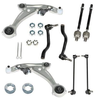 Solid Spare 8pc Front Control Arms Kit + Tie Rod For 2007-2013 Nissan Altima K620196 New
