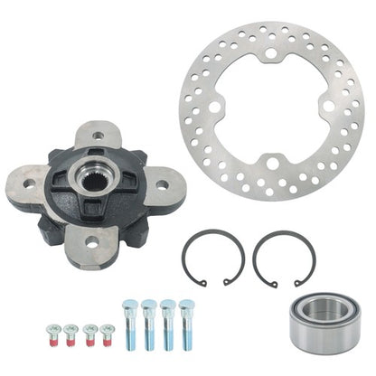 Solid Spare Front Wheel Hub Bearing Studs Brake Rotor For Polaris Ranger 570 900 1000 13-19