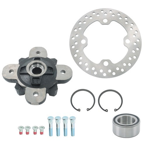 Solid Spare Front Wheel Hub Bearing Studs Brake Rotor For Polaris Ranger 570 900 1000 13-19