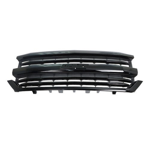 Solid Spare Front Bumper Upper Grille Assembly ABS Black For Chevy Silverado 1500 2016-2018