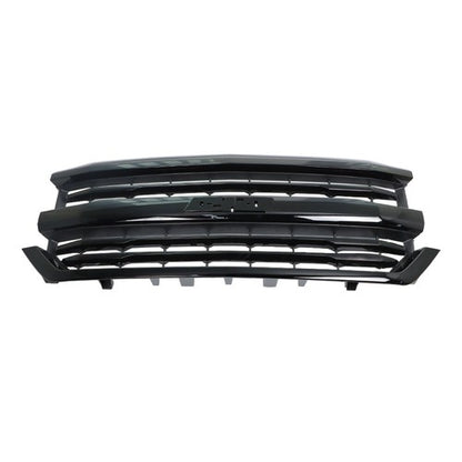 Solid Spare Front Bumper Upper Grille Assembly ABS Black For Chevy Silverado 1500 2016-2018