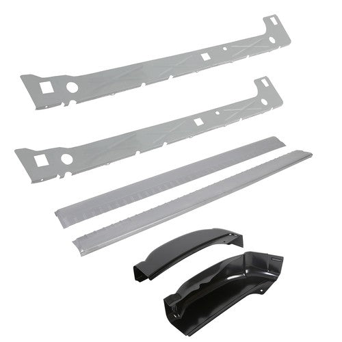 Solid Spare Inner & Outer Rocker Panels W/ Cab Corners For 99-07 Chevy Silverado 4DR EXT Cab