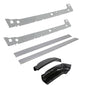 Solid Spare Inner & Outer Rocker Panels W/ Cab Corners For 99-07 Chevy Silverado 4DR EXT Cab
