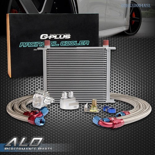 Solid Spare Aluminum Engine Oil Cooler + Filter Relocation Kit Universal 30 Row 10AN