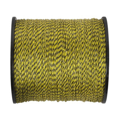 Solid Spare Yellow & Black 5050 Feet 1540 Meters 1/8" 6 Stainless Steel Strands Fence Wire