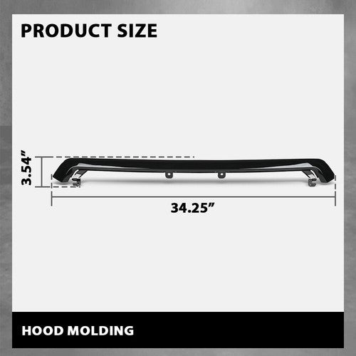 Solid Spare Fit For 2017-2018 Subaru Forester Hood Molding Trim Moulding Black SU1235102