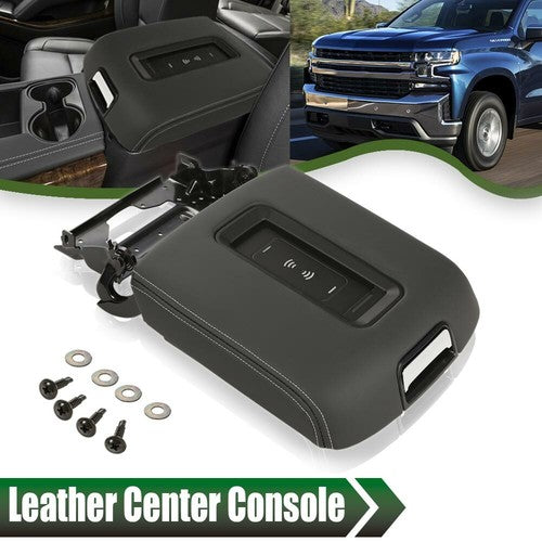 Solid Spare Fit For 15-20 Tahoe Yukon Suburban Center Console Armrest Lid W/Wireless Charger
