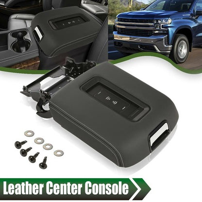 Solid Spare Fit For 15-20 Tahoe Yukon Suburban Center Console Armrest Lid W/Wireless Charger