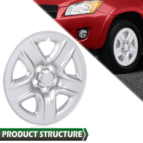 Solid Spare New Fit For 2006-2012 Toyota RAV4 5-Spoke 17?? Wheel Skin Hub Caps Covers