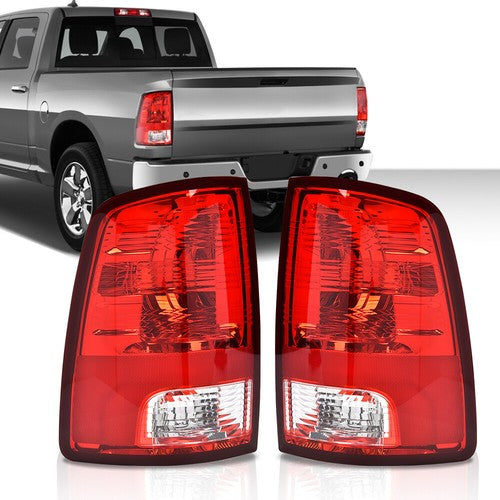 Solid Spare Fit For 2009-2018 Dodge Ram 1500 2500 3500 Tail Lights Lamps Left+Right