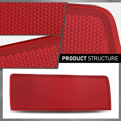 Solid Spare Rear Bumper Reflector Light Fit For 10-12 Mercedes Benz GLK250 GLK350 Left+Right