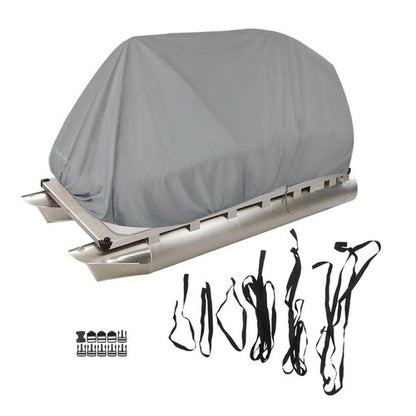 Solid Spare 21-24Ft Waterproof Heavy Duty Pontoon Boat Cover Outdoor UV Rain Dust Protection