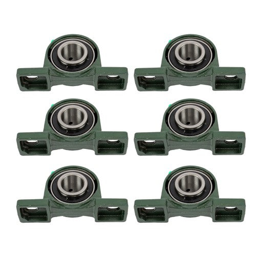 Solid Spare 6 Pcs UCP208-24 Pillow Block Bearing Solid Base 2-Bolt Self-Aligning 1-1/2" Bore