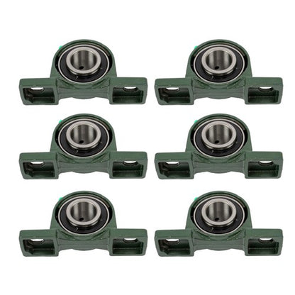 Solid Spare 6 Pcs UCP208-24 Pillow Block Bearing Solid Base 2-Bolt Self-Aligning 1-1/2" Bore