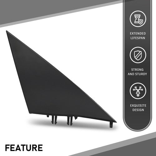 Solid Spare Front Right Side Triangle Door Mirror Flag Cover Fit For 2017-2023 Tesla Model 3