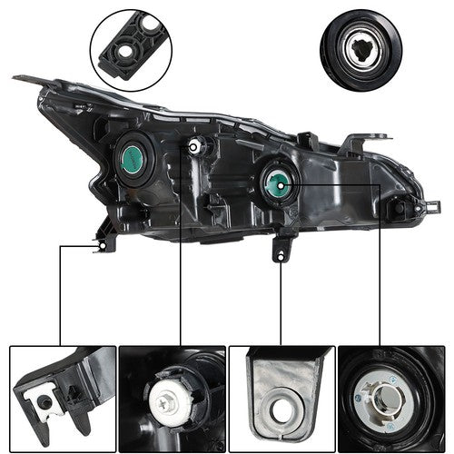 Solid Spare Headlight Assembly Set Halogen Left Driver Side Fit For Nissan Altima 2019 2020