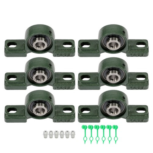 Solid Spare 6Pcs UCP202-10 Pillow Block Mounted Ball Bearing 5/8" Bore Cast Iron Base New
