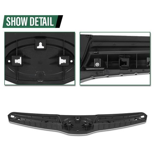 Solid Spare Fit For 14-16 Subaru Forester Front Bumper Upper Grille Trim Grill Black Chrome