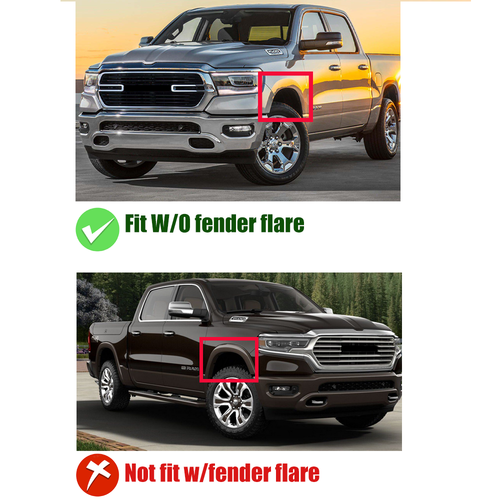 Fit 2019-2022 Dodge RAM 1500 Bumper Pair Body Filler Panel 68403911AA 68403910AA
