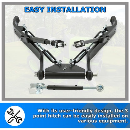Solid Spare 3 Point Hitch Kit For Kubota BX23 BX25 BX25D B-Series Sub-Compact Tractor Models