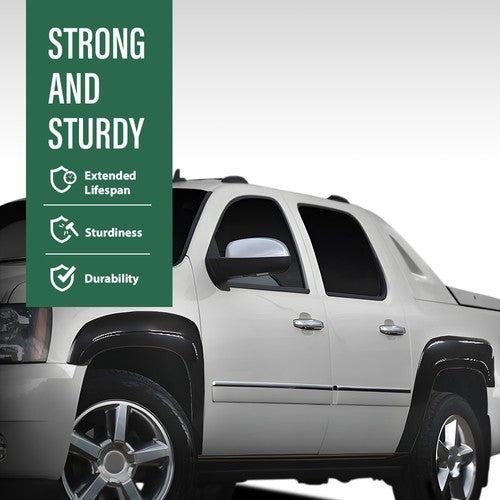 Solid Spare [4pcs] Fit For 2007-2013 Chevrolet Chevy Avalanche Wheel Fender Flares