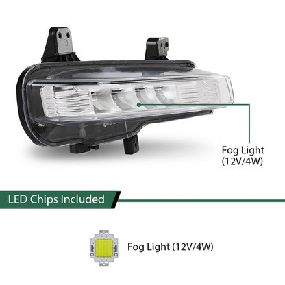 Solid Spare Fit For 20-24 Ford Explorer Front Bumper LED Fog Light Driving Lamp Right Side