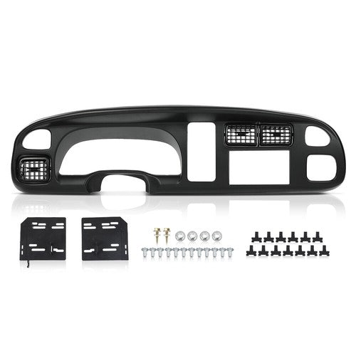 Solid Spare Fit For 1998-2002 Dodge Ram 1500 2500 3500 Double Din Dashboard Bezel w/ Vents
