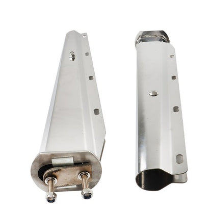 Solid Spare Pair 30" Stainless 2-1/2" Bolt Spring Loaded Mud Flap Hangers Straight Tapered
