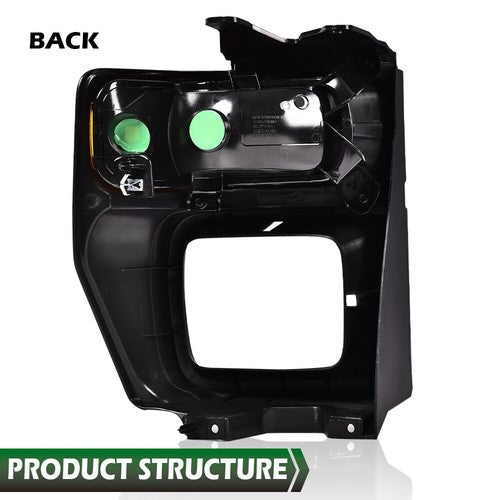 Solid Spare Headlight Trim Bezel w/ Parking Light Fit For 2008-2014 Ford E150 E250 E350 Left