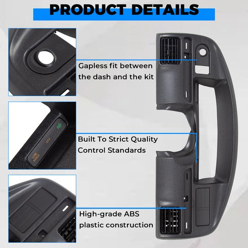Solid Spare FOR 92 93 94-97 Ford Bronco F150 F250 Instrument Cluster Dash Panel Bezel Cover