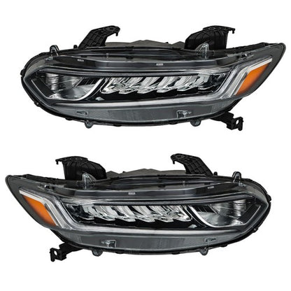 Solid Spare Left&Right Side Headlights W/LED DRL For Honda Accord 2018-2019 20 Halogen Clear