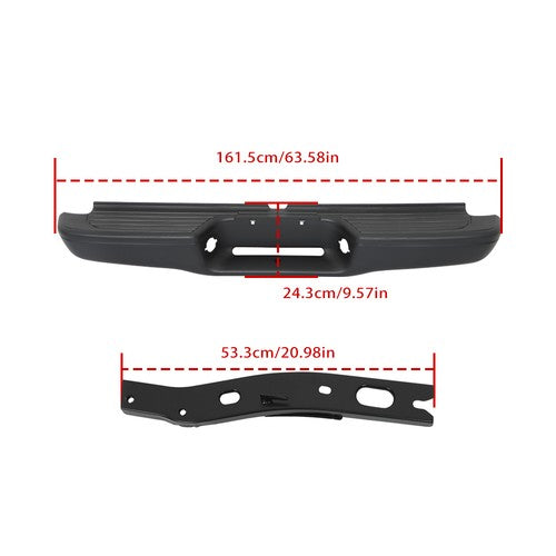 Solid Spare New For Toyota Tacoma 1995-2003 2004 Truck Complete Rear Steel Step Bumper Black
