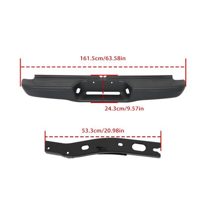 Solid Spare New For Toyota Tacoma 1995-2003 2004 Truck Complete Rear Steel Step Bumper Black