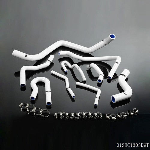 Solid Spare Silicone Radiator Hose Kit Fit For 92-00 Honda Civic D15 D16 SOHC EG/EK White