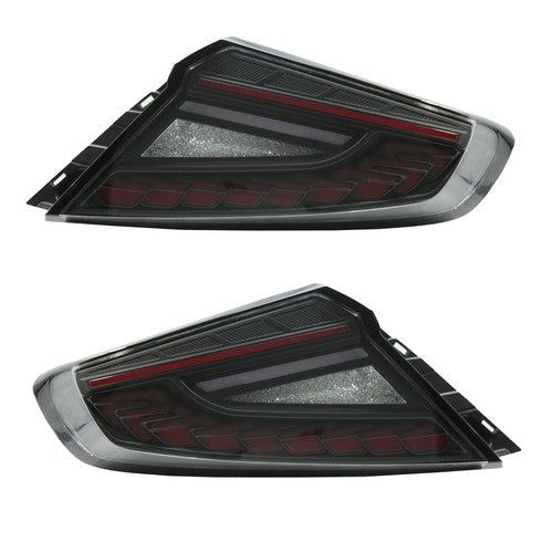 Pair Rear LED Dynamic Tail Lights Clear Lens Red Bar For 2022-2025  Subaru WRX