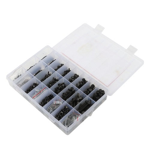 Solid Spare 1600 Pcs metric screws and nuts kits M2 M3 M4 M5 With 12.9 Grade Alloy Steel