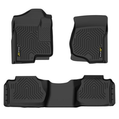 Solid Spare TPE Floor Mats Liners Fit For 07-13 Silverado Sierra 1500 2500 3500 Extended Cab