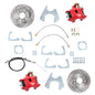 Solid Spare Disc Brake Kit Red Rear For Calipers Chevelle GTO El Camino 64-72 GM 10 12 Bolt