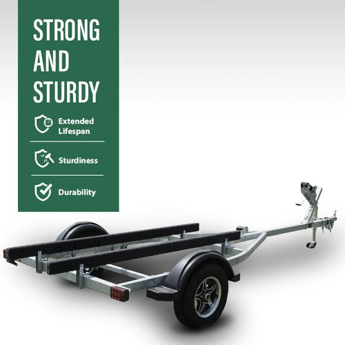Solid Spare 12" x 25' Ribbed Bunk Carpet / Marine Boat Trailer Runners / Outdoor - Black