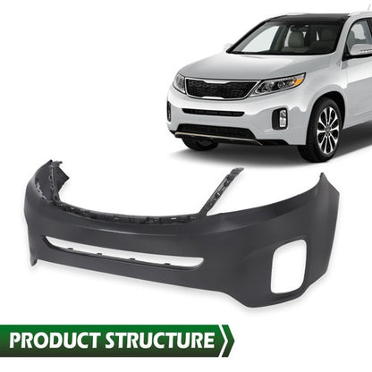 Solid Spare Front Bumper Cover w/ Fog Light Hole KI1000164 Fit For 2014-2015 Kia Sorento