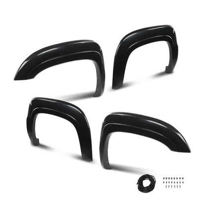 Solid Spare [4pcs] Fit For 2007-2013 Chevrolet Chevy Avalanche Wheel Fender Flares