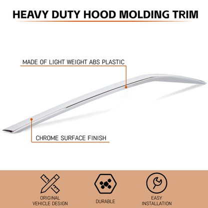 Solid Spare Chrome Hood Molding Trim Moulding For Cadillac SRX 2010-2016 Replace 22774203