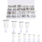 Solid Spare 300 Pcs Aluminum Rivet Nut Rivnut Nutsert Kit 150pcs Metric + 150pcs SAE