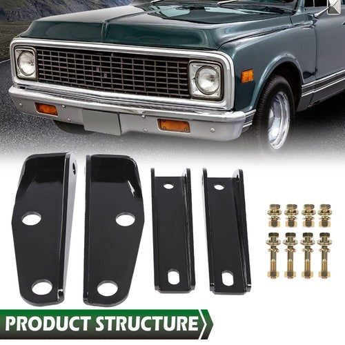 Solid Spare Fit For 63-72 Chevy 66 C10 C20 GMC Pickup Lowered Truck Rear Shock Relocation